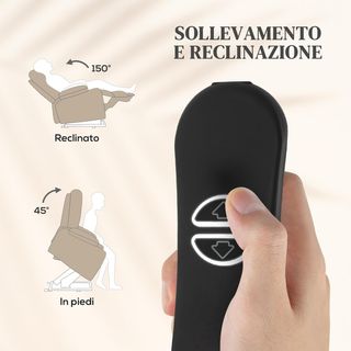 Sillón Eléctrico Elevador Reclinable 150°, Sillón Relax Eléctrico de Tela para Ancianos Con 8 Puntos de Masaje, Calefacción, Puerto USB, Mandos a Distancia, Reposapiés, Bolsillos Laterales, Beige