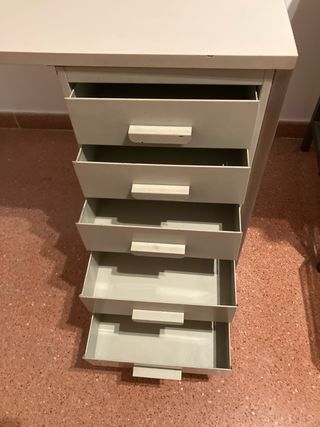 Escritorio industrial vintage madera y metal