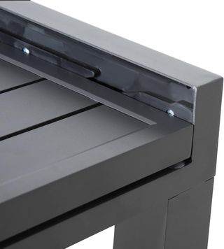 Mesa de Jardín Extensible para 8-10 Personas con Estructura de Aluminio, 135-270X90X75Cm, Gris