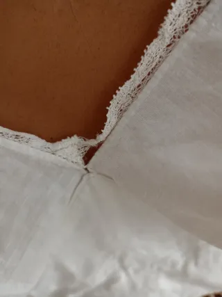 Sujetador antiguo blanco encaje vintage