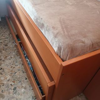 Cama nido de madera con cajones
