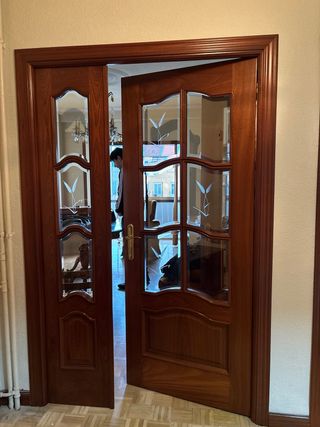 Puertas de madera maciza para salón