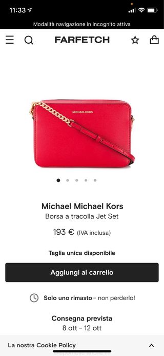 Borsa Michael Kors Rossa