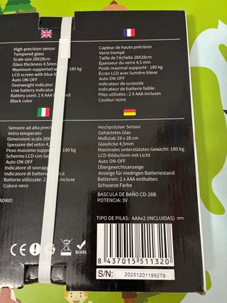 Báscula de Baño Digital Euro Life