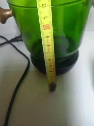 Juego de jarras y cubitera de cristal verde