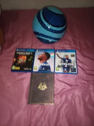 Lote PS4: Minecraft, FIFA 22, FIFA 23 + Balón de f