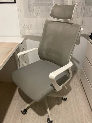Silla de oficina ergonómica gris SKLUM