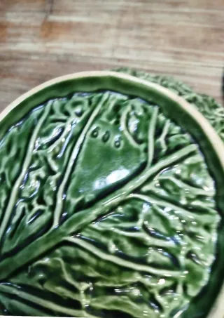 Fuente y  3 platos vintage cerámica portuguesa