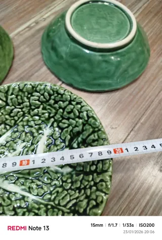 Fuente y  3 platos vintage cerámica portuguesa