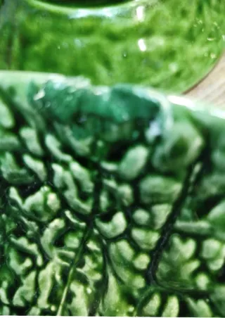 Fuente y  3 platos vintage cerámica portuguesa