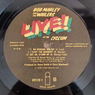 Bob Marley & The Wailers Live! Vinilo