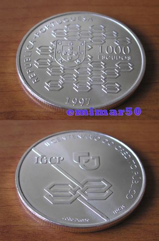 1000 Escudos Plata Portugal 1997