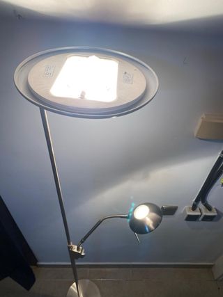 Lámpara de pie moderna acero inoxidable