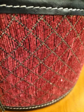 Cappelliera vintage velluto e pelle