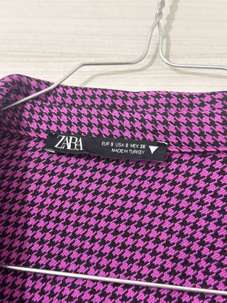 Zara top crop pied de poule tg S