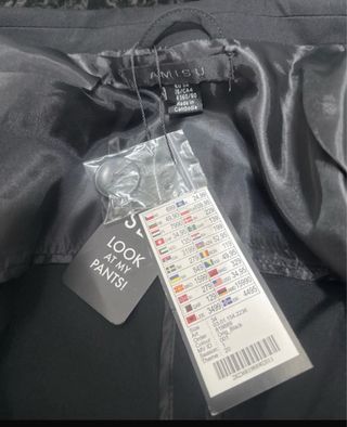 Americana blazer AMISU negra talla 34 Nueva