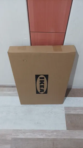 Mesita de noche madera  bambú/blanco