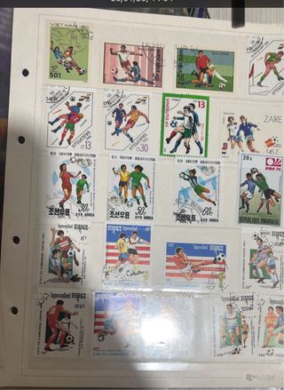 Set francobolli calcio anni '90