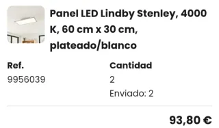 Panel LED 60x30 cm