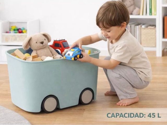 Caja de almacenamiento con ruedas 45 L