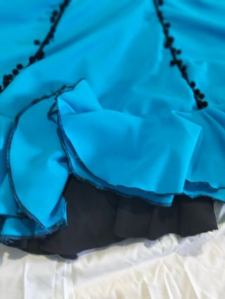 Traje Flamenca Azul Celeste Talla 38