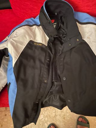 Chaqueta Dainese Moto Negra/Gris/Azul