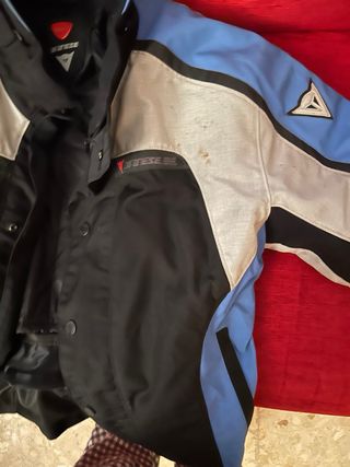 Chaqueta Dainese Moto Negra/Gris/Azul
