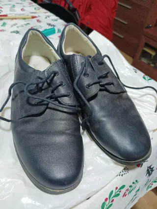 Zapatos comunión niño azul/plata