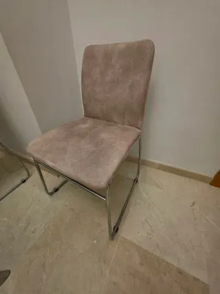 Mesa de comedor cristal y metal