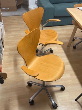 Silla de escritorio madera con ruedas