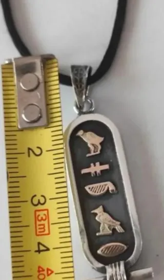 Colgante, pulsera y anillo cartucho real