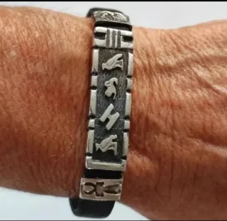 Colgante, pulsera y anillo cartucho real