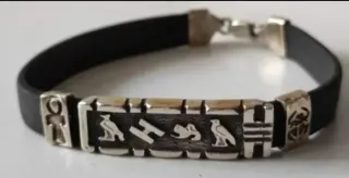 Colgante, pulsera y anillo cartucho real