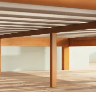 Somier madera cama completa 135x190 nueva