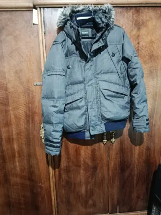 Abrigo Pull&Bear gris M