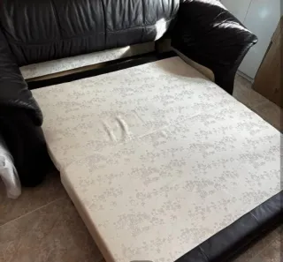 Sofá Cama Piel Negro