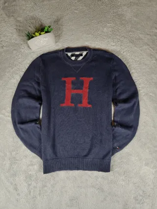 Maglione girocollo Tommy Hilfiger Vintage blu uomo