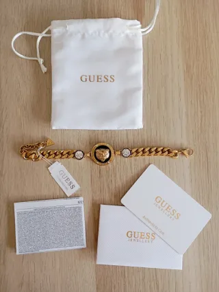 Pulsera Guess Dorada Lion King Nueva