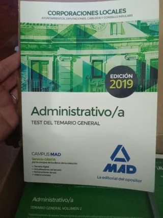 Libros oposiciones corporaciones locales de Admon.