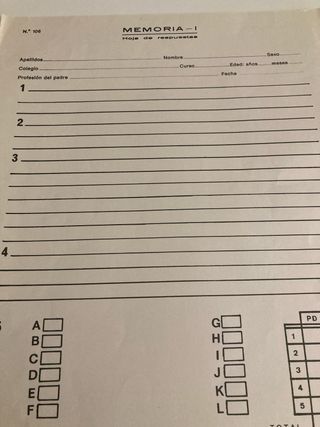 Tests de memoria (EGB y BUP) - manual