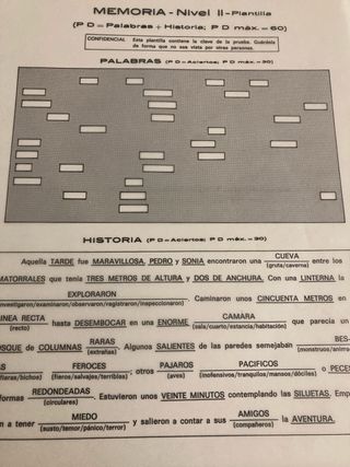 Tests de memoria (EGB y BUP) - manual