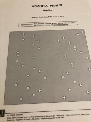 Tests de memoria (EGB y BUP) - manual