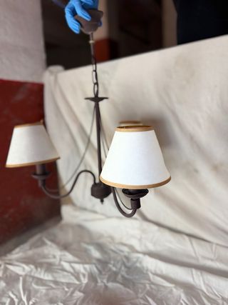 Lámpara de hierro forjado 3 luces