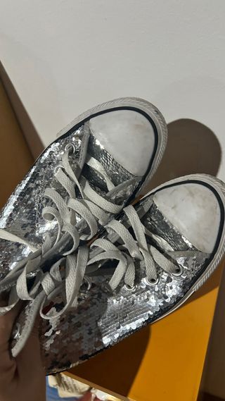 Converse All Star Lentejuelas Plata