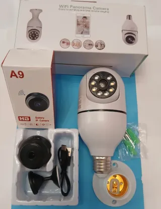 2 Cámaras IP WiFi: Bombilla y Portátil