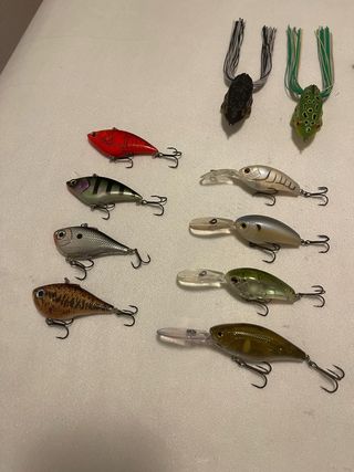 Lote 20 señuelos pesca spinning diferentes marcas