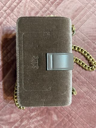 Borsa Pinko perle beige e oro