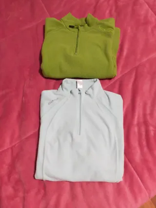 Lote 2 forros polares (azul y verde)