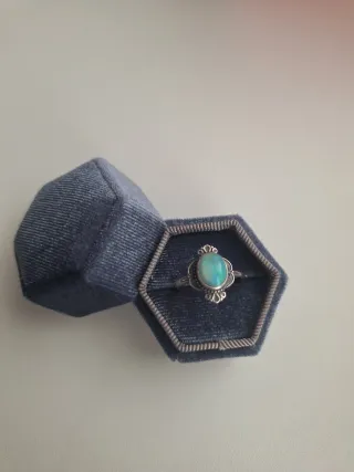 Anello Argento con Opale Etiope Naturale