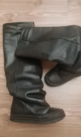 Stivali cuissardes in pelle neri